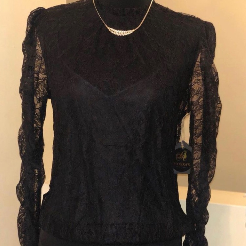 Black Shirring Long Sleeve Bodysuit